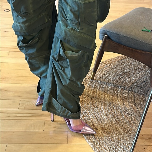 Vintage Cargo pants wide leg utility pants - Picture 3 of 3
